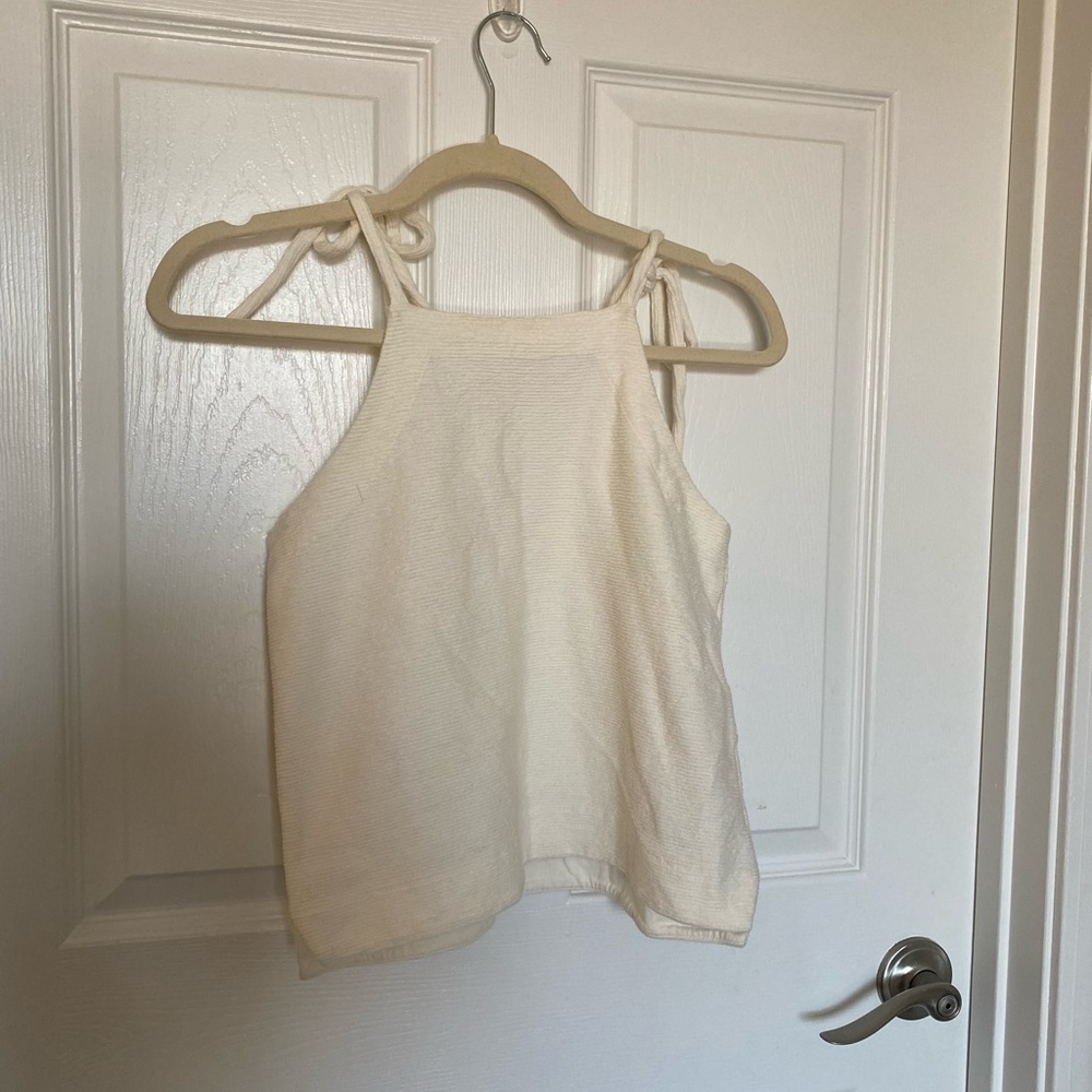 Off-white tie-strap Madewell tank top. Size XS.